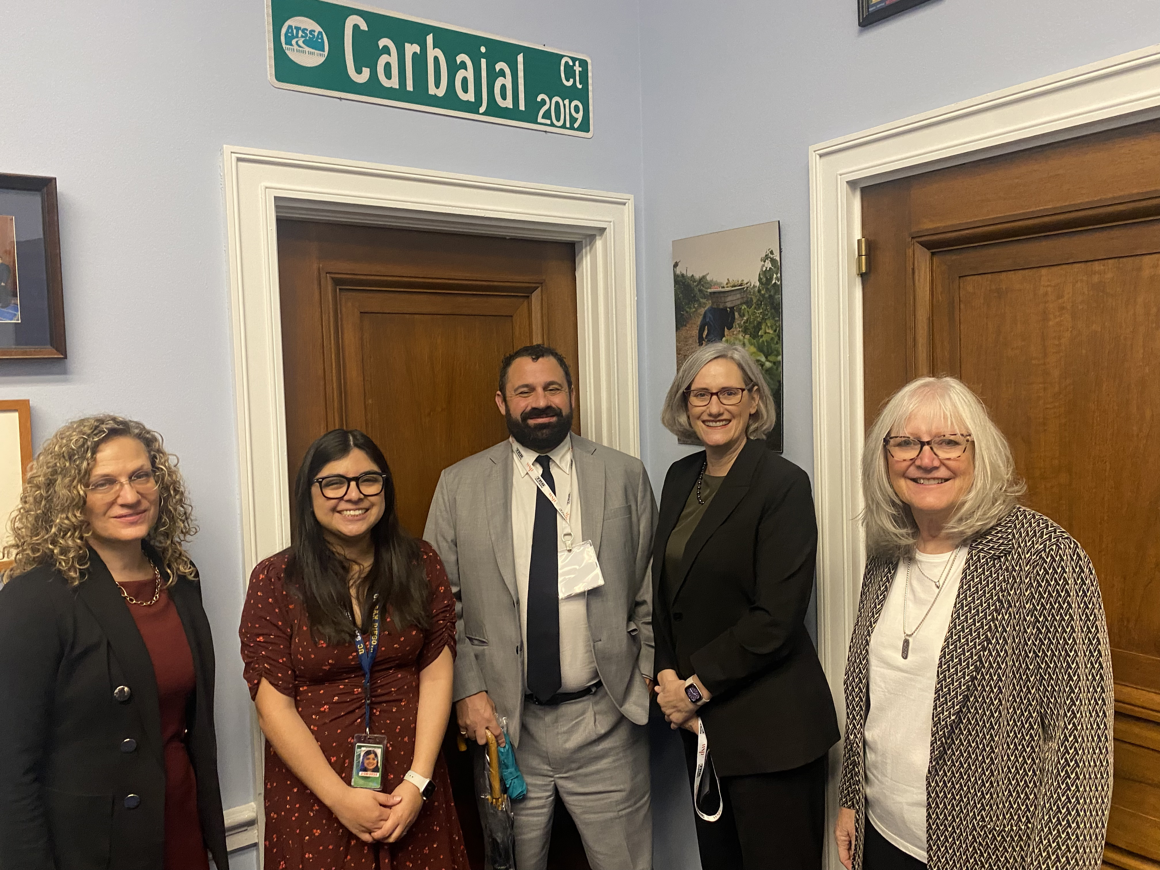 ITS Asst. DIr Laura Melendy, Congressman Salud Carbajal (D-CA-24, Santa Barbara) aid Johanna Montiel, PATH Director James Fishelson, CEE Chair Joan Walker, and Smart Cities Director Jane Macfarlane ITS Asst. DIr Laura Melendy, Congressman Salud Carbajal (D-CA-24, Santa Barbara) aid Johanna Montiel, PATH Director James Fishelson, CEE Chair Joan Walker, and Smart Cities Director Jane Macfarlane