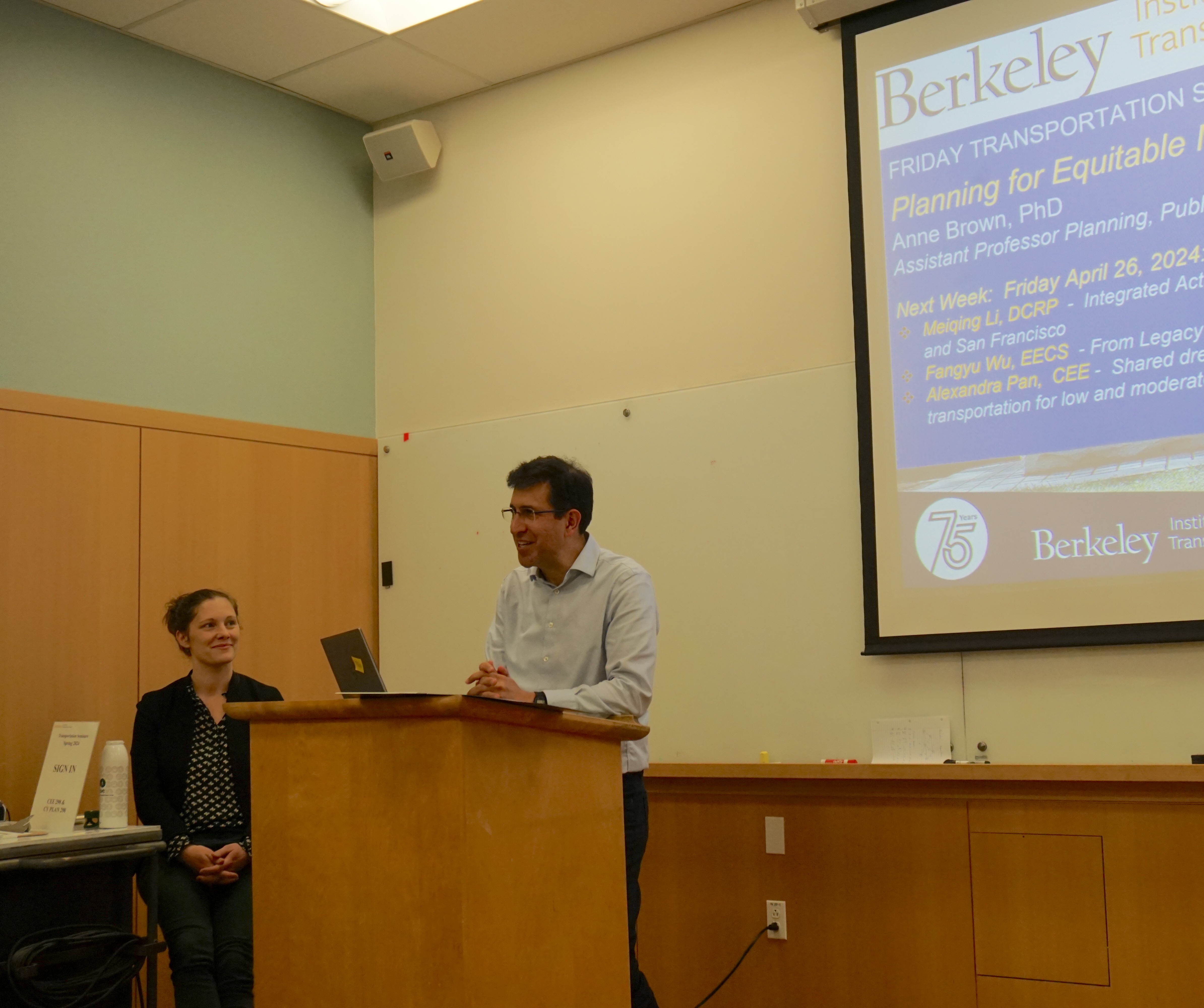 Anne Brown, Assistant Professor, Planning, Public Policy, and Management, University of Oregon, presents at the ITS Transportation Seminar Anne Brown, Assistant Professor, Planning, Public Policy, and Management, University of Oregon, presents at the ITS Transportation Seminar