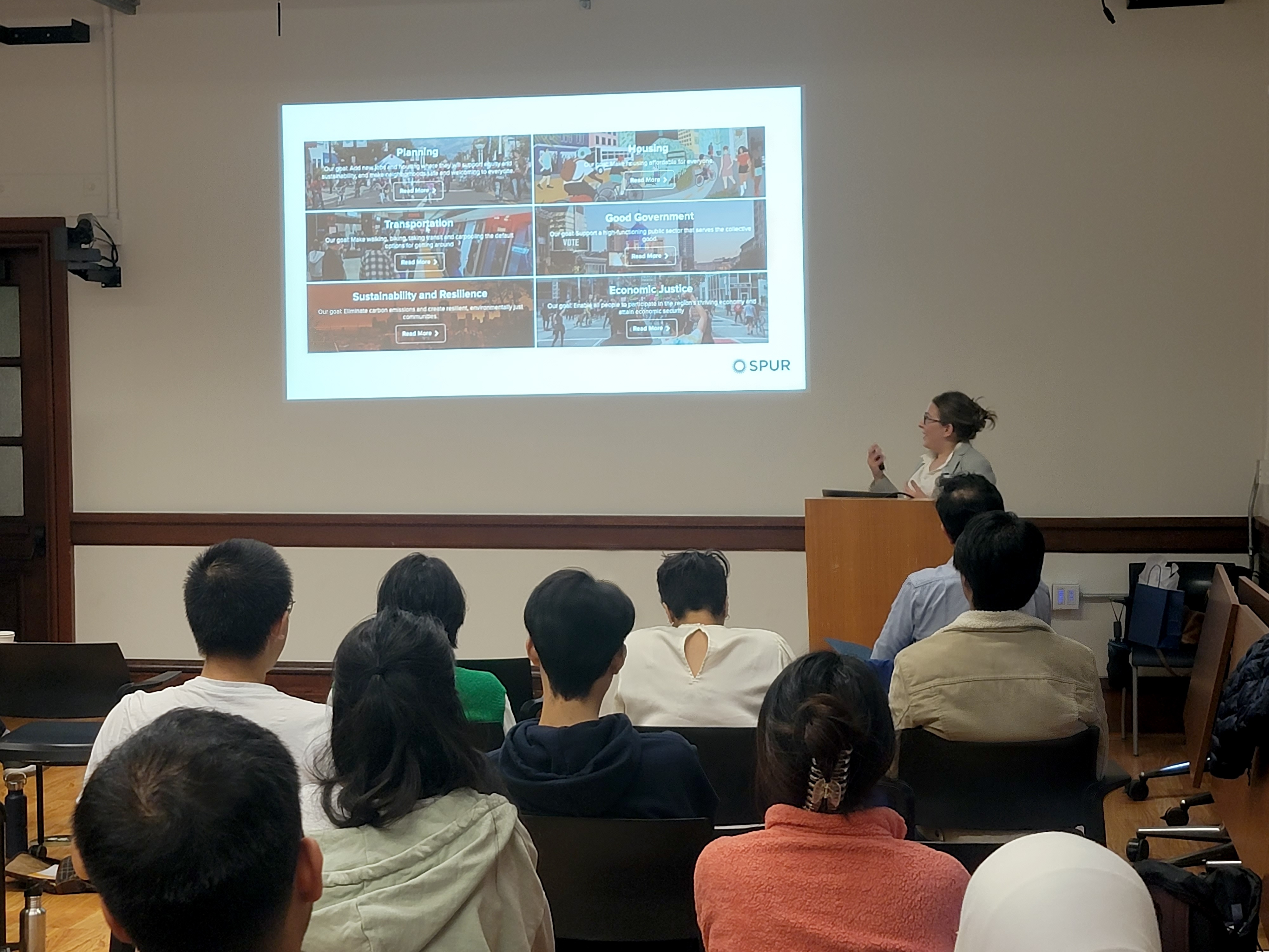 Laura Tolkoff, Transportation Policy Director, San Francisco Bay Area Planning and Urban Research Association (SPUR), presents at the ITS Transportation Seminar Laura Tolkoff, Transportation Policy Director, San Francisco Bay Area Planning and Urban Research Association (SPUR), presents at the ITS Transportation Seminar