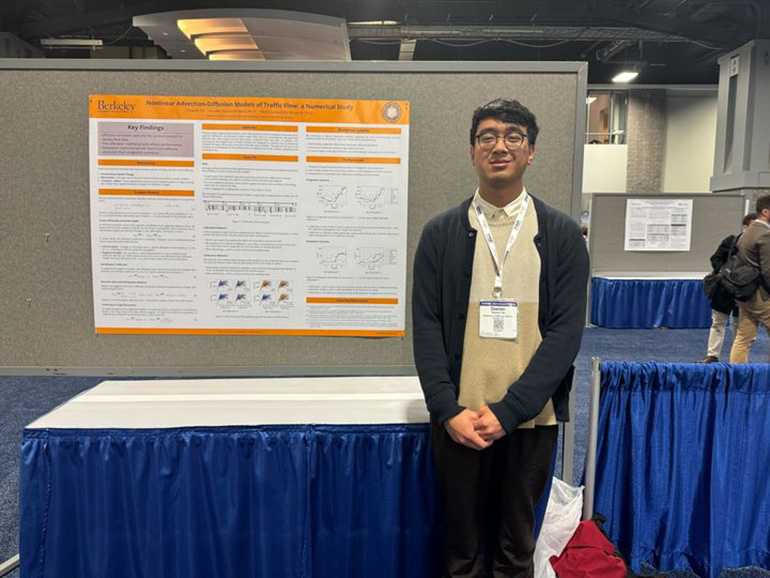 PhD student Dawson Do presents Nonlinear Advection-Diffusion Models of #TrafficFlow: a Numerical Study at the Eisenhower Transportation Fellowship Program Poster Session Transportation Research Board Annual Meeting