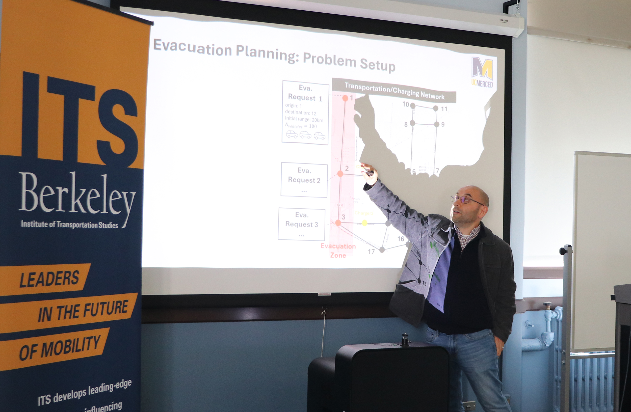 Ricardo de Castro, Ricardo de Castro, UC Merced Mechanical Engineering Assistant Professor, talks about Planning Evacuations of Communities with High Adoption of EVs Ricardo de Castro, Ricardo de Castro, UC Merced Mechanical Engineering Assistant Professor, talks about Planning Evacuations of Communities with High Adoption of EVs