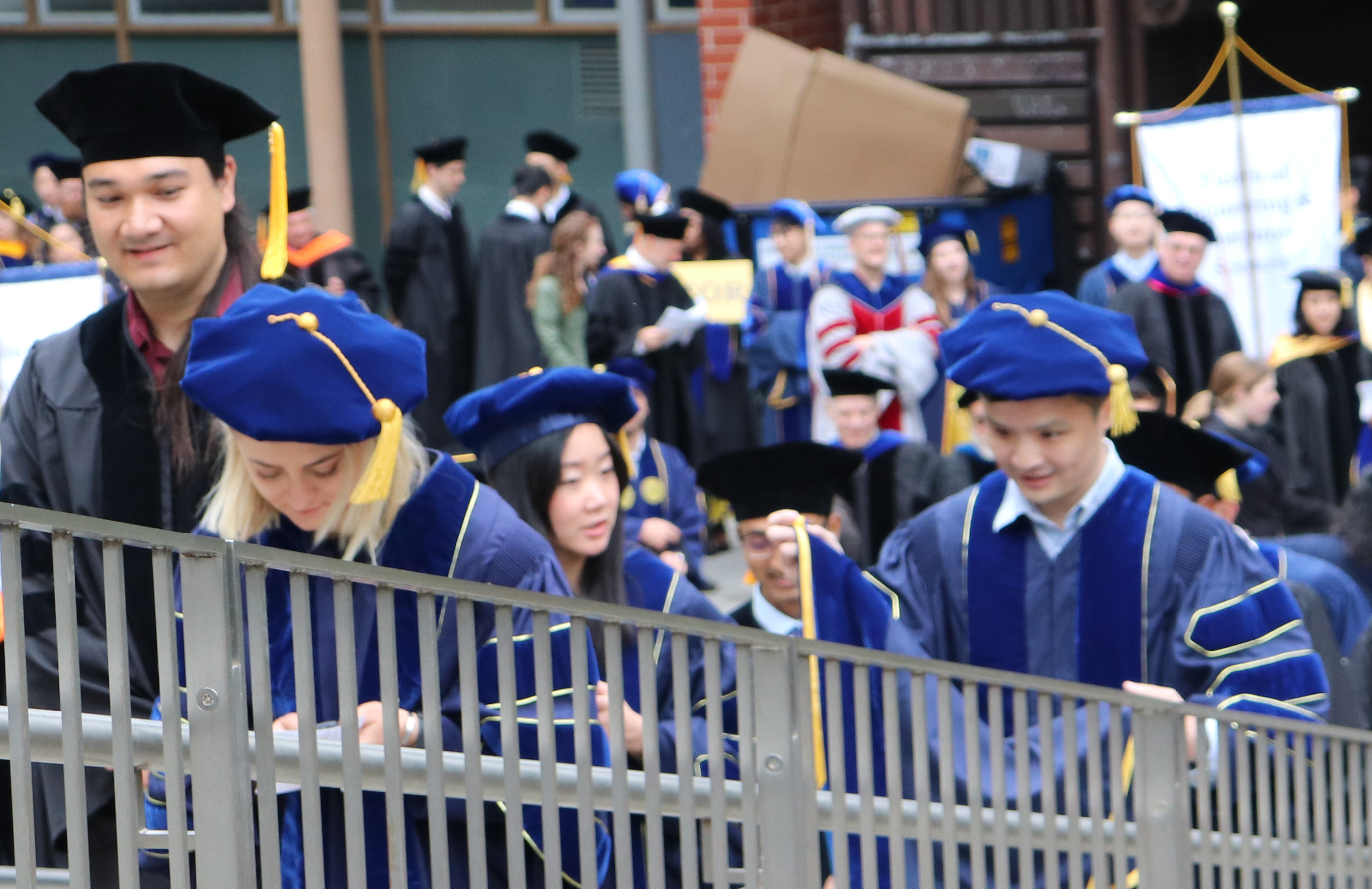 Students waiting to graduate