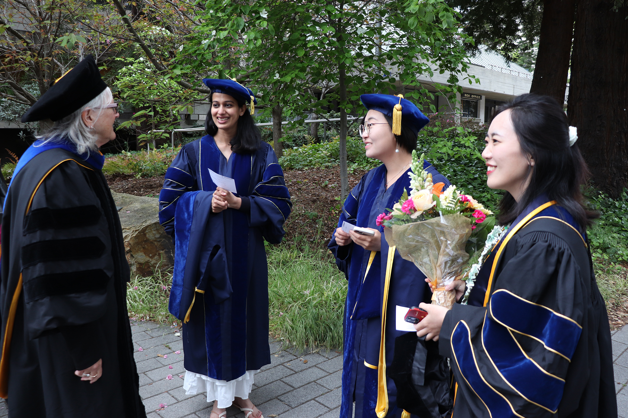 Waiting for Commencement to begin