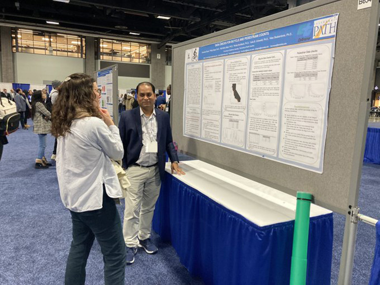 SafeTREC’s MD MINTU MIAH, Ph.D. discusses his poster “Data Checks for Bicycle and Pedestrian Counts” Transportation Research Board Annual Meeting