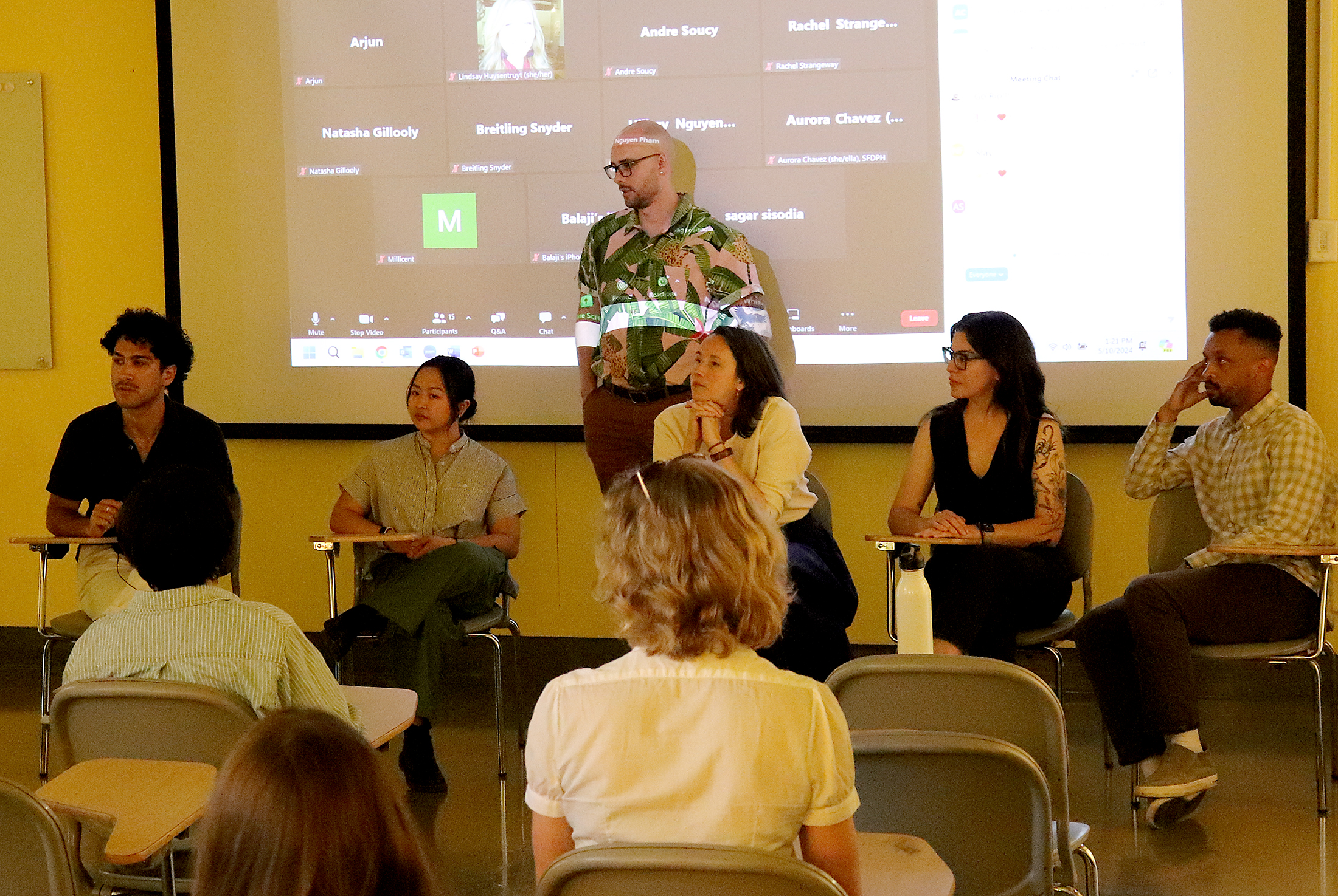 Panel of students answer audience questions Panel of students answers audience questions