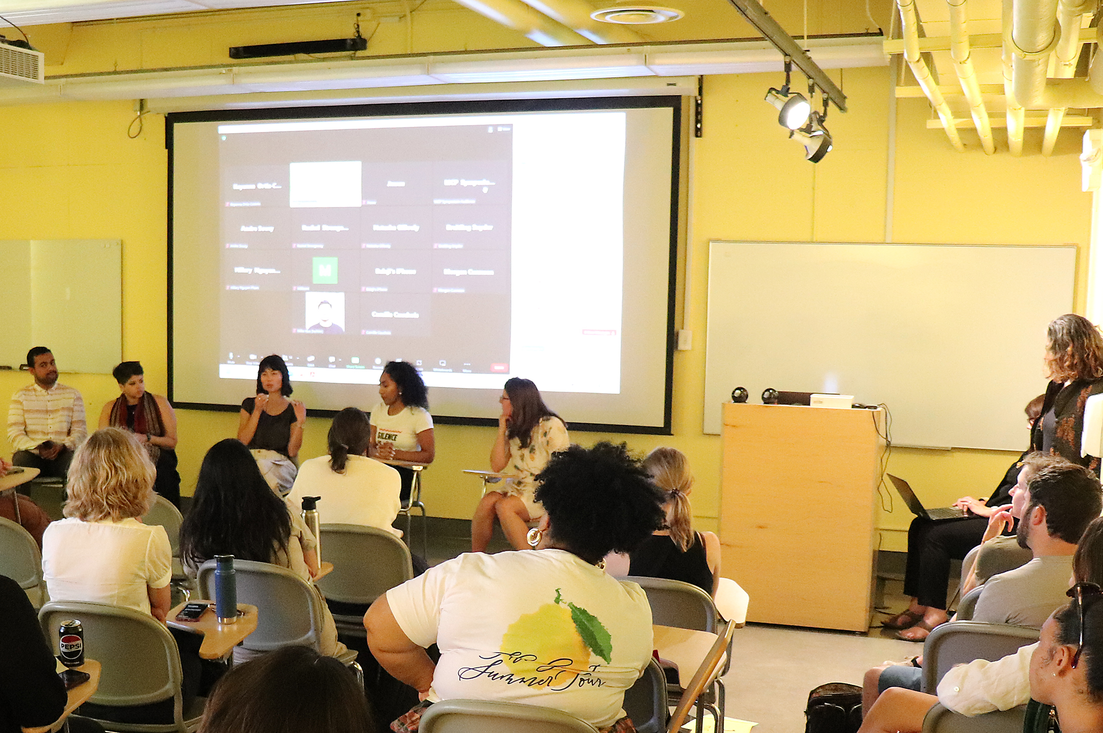 Panel of students answer audience questions Panel of students answers audience questions