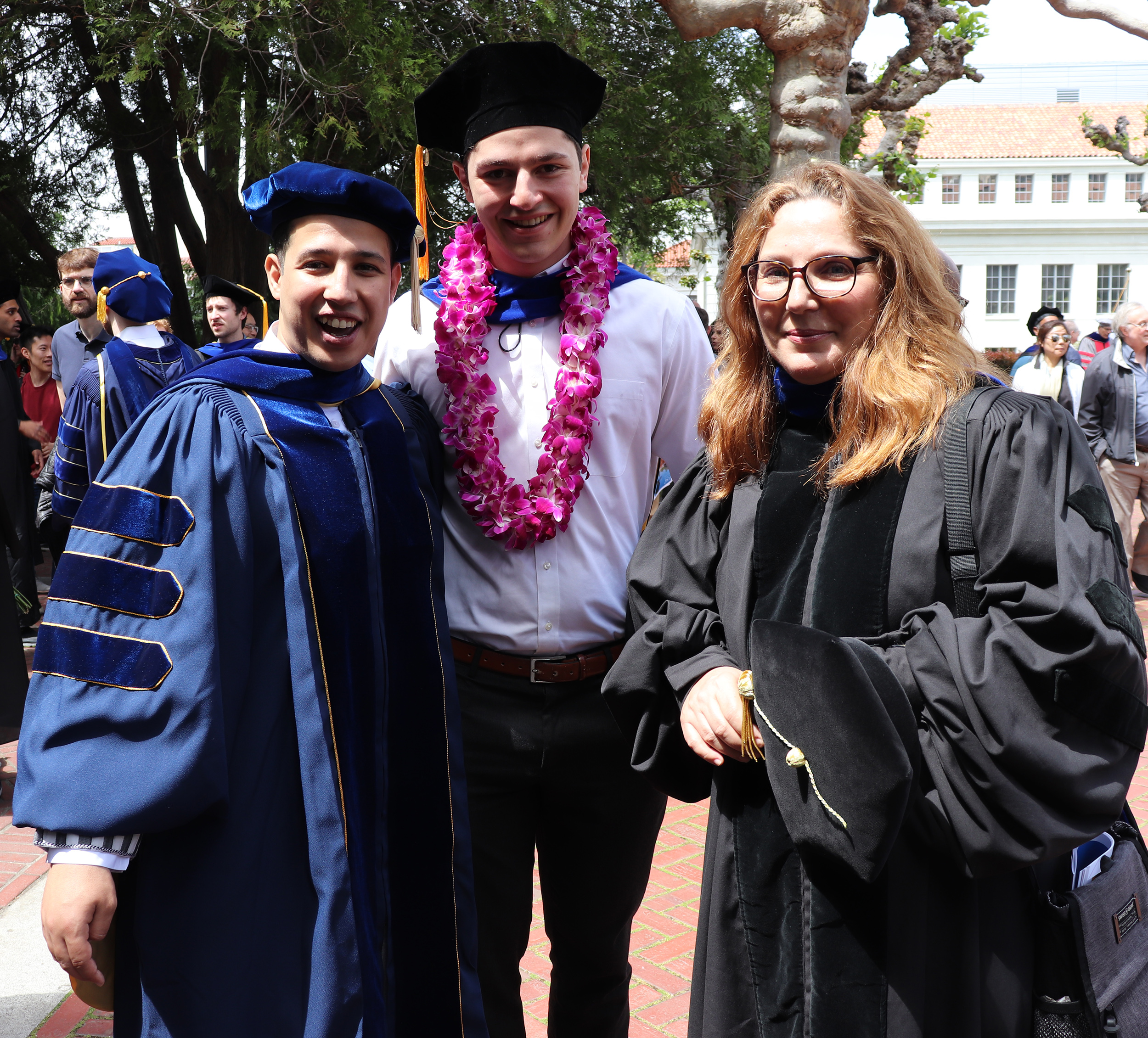 Graduates Amine Bouzaghrane and Pietro Antonelli with Lecturer Jasenka Rakas Graduates Amine Bouzaghrane and Pietro Antonelli with Lecturer Jasenka Rakas