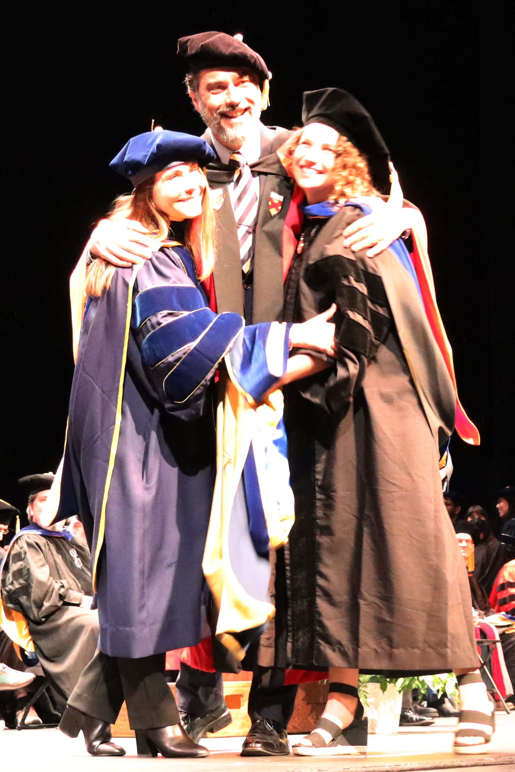 Professor Susan Shaheen and Professor Alexandre Bayen hood Jessica Lazarus