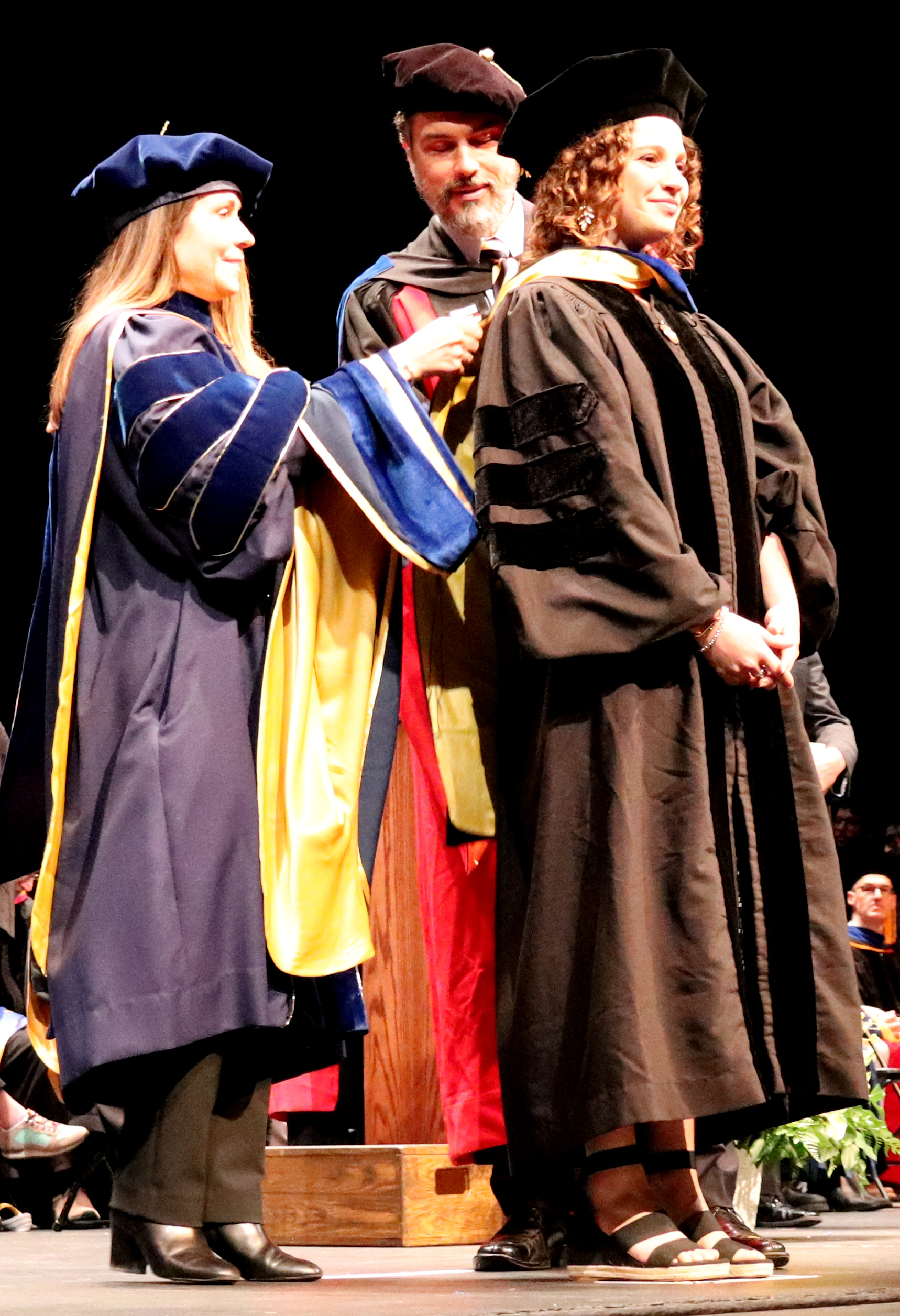 Professor Susan Shaheen and Professor Alexandre Bayen hood Jessica Lazarus