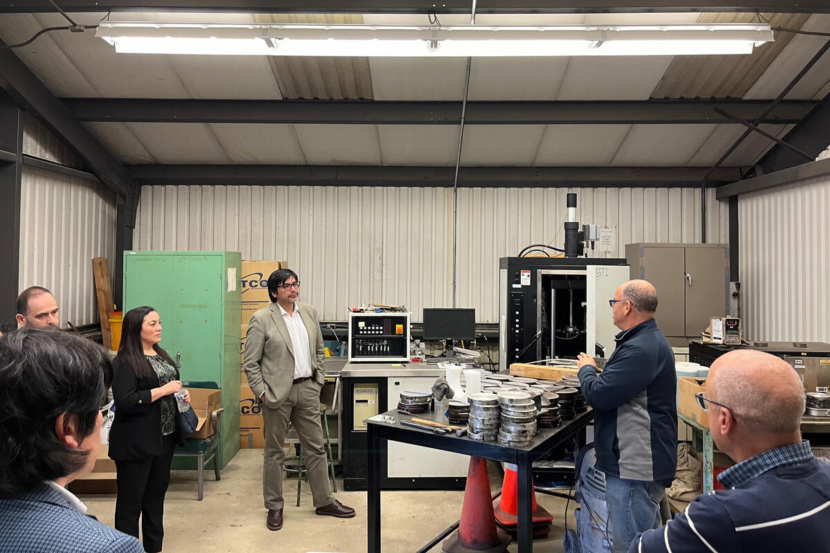 UC Pavement Research Center Research Engineer IRwin Guada gives a tour of the UC PRC labs at the Richmond Field Station