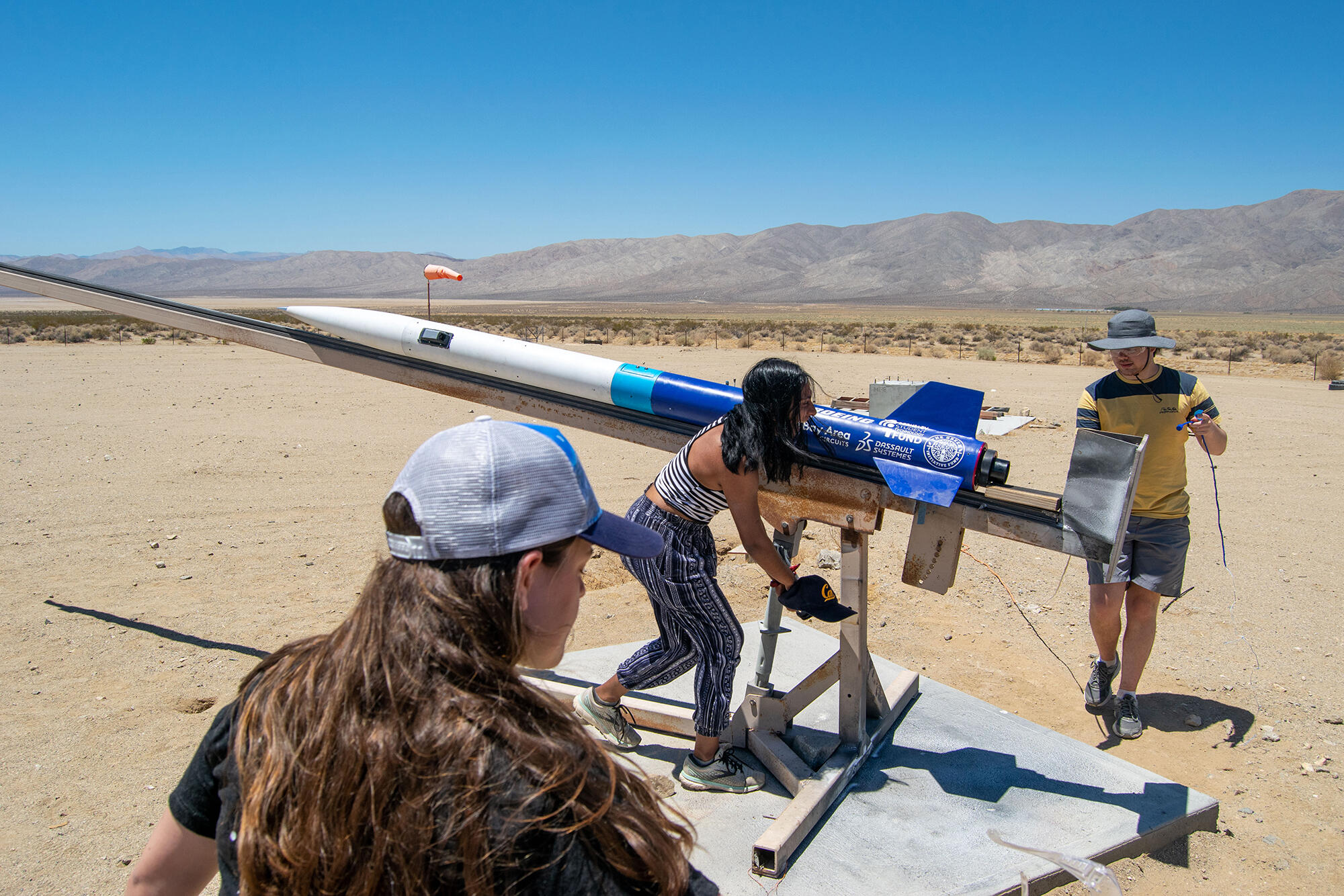 Space Technologies and Rocketry (STAR), a student club at UC Berkeley, launches its Bear Force One rocket in Mojave, Calif., on Saturday, June 5, 2021. Clubs such as STAR highlight the great interest in aerospace research among UC Berkeley undergraduates.