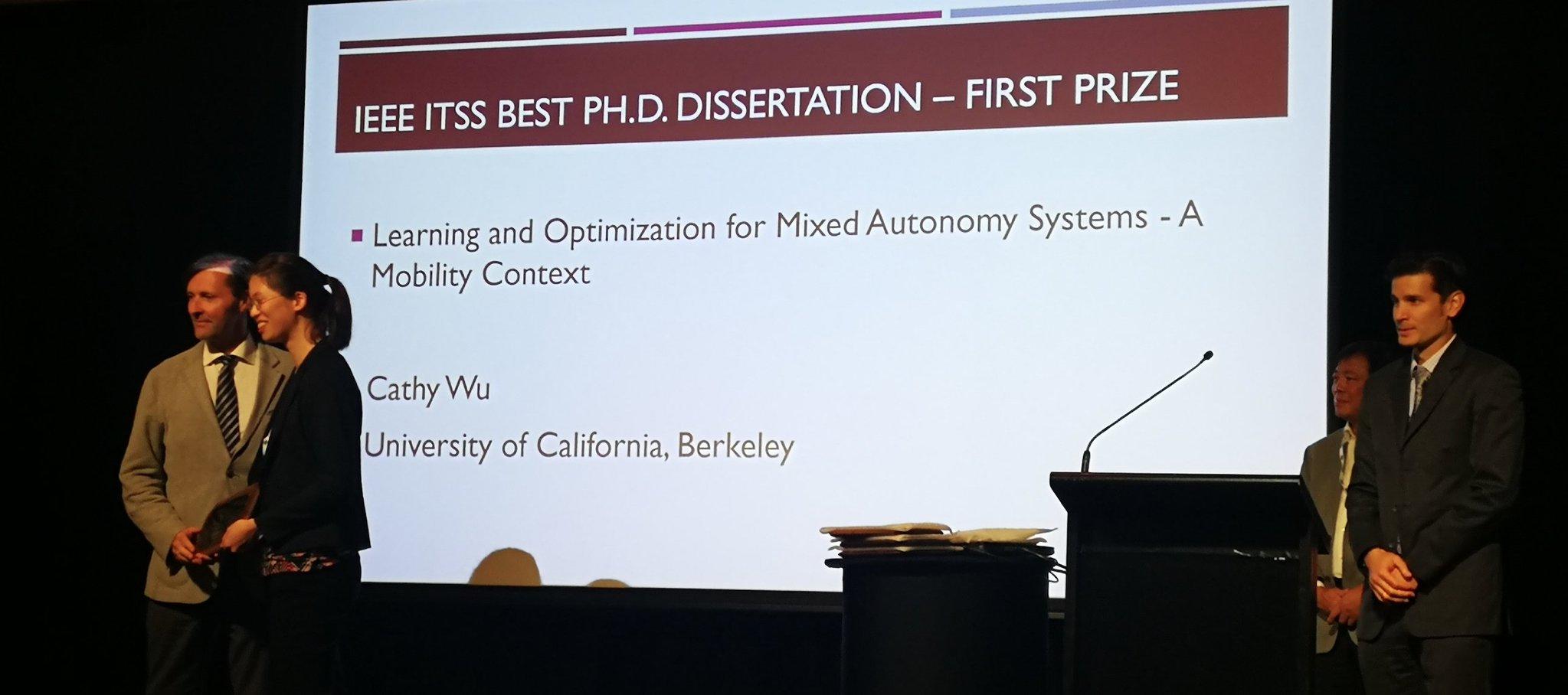 Wu accepts IEEE best dissertation award