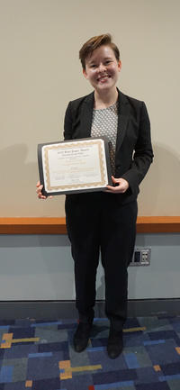 Madeleine Parker with Award