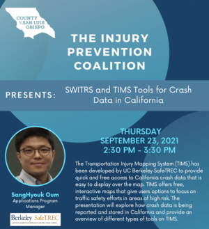 SafeTREC Applications Program Manager SangHyouk Oum presented, "SWITRS and TIMS Tools for Crash Data in California" 