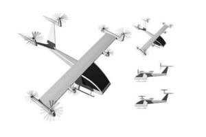 Frame schematic for a tilt-rotor vectored thrust eVTOL air vehicle