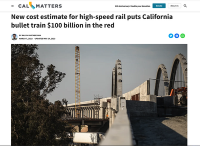 New Cost Estimate For High-speed Rail Puts California Bullet Train $100 ...