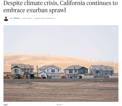 Despite climate crisis, California still embraces exurban sprawl