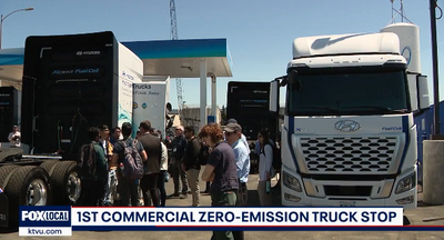 First zero emission truck stop