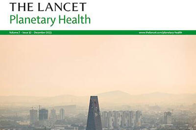 THe Lancet cover with smoggy city