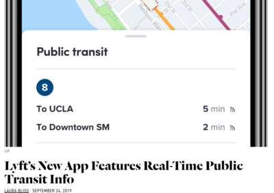 Lyft's New App Features Real-Time Public Transit Info