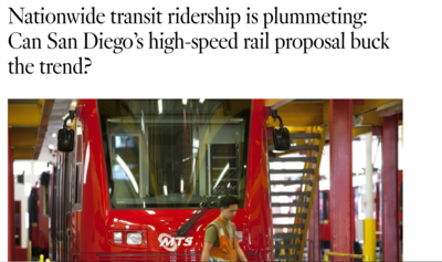 Nationwide transit ridership is plummeting