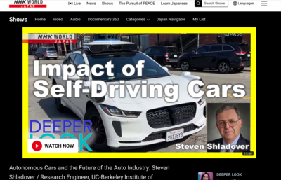 NHK World Japan Steven Shladover 