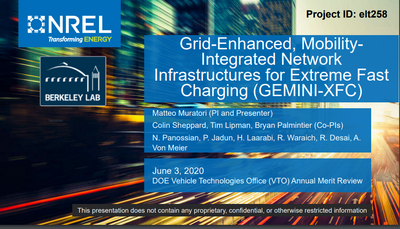 Grid-Enhanced, Mobility- Integrated Network Infrastructures for Extreme Fast Charging (GEMINI-XFC)