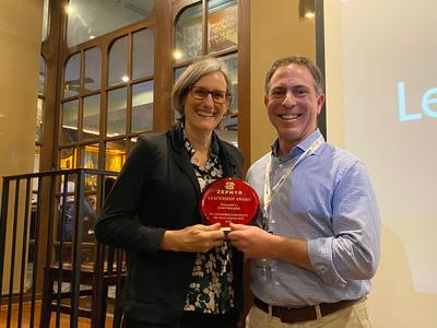 Joan Walker with Zephyr Award