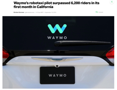 Waymo's robotaxi pilot