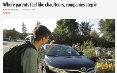 Where parents feel like chauffeurs, companies step in